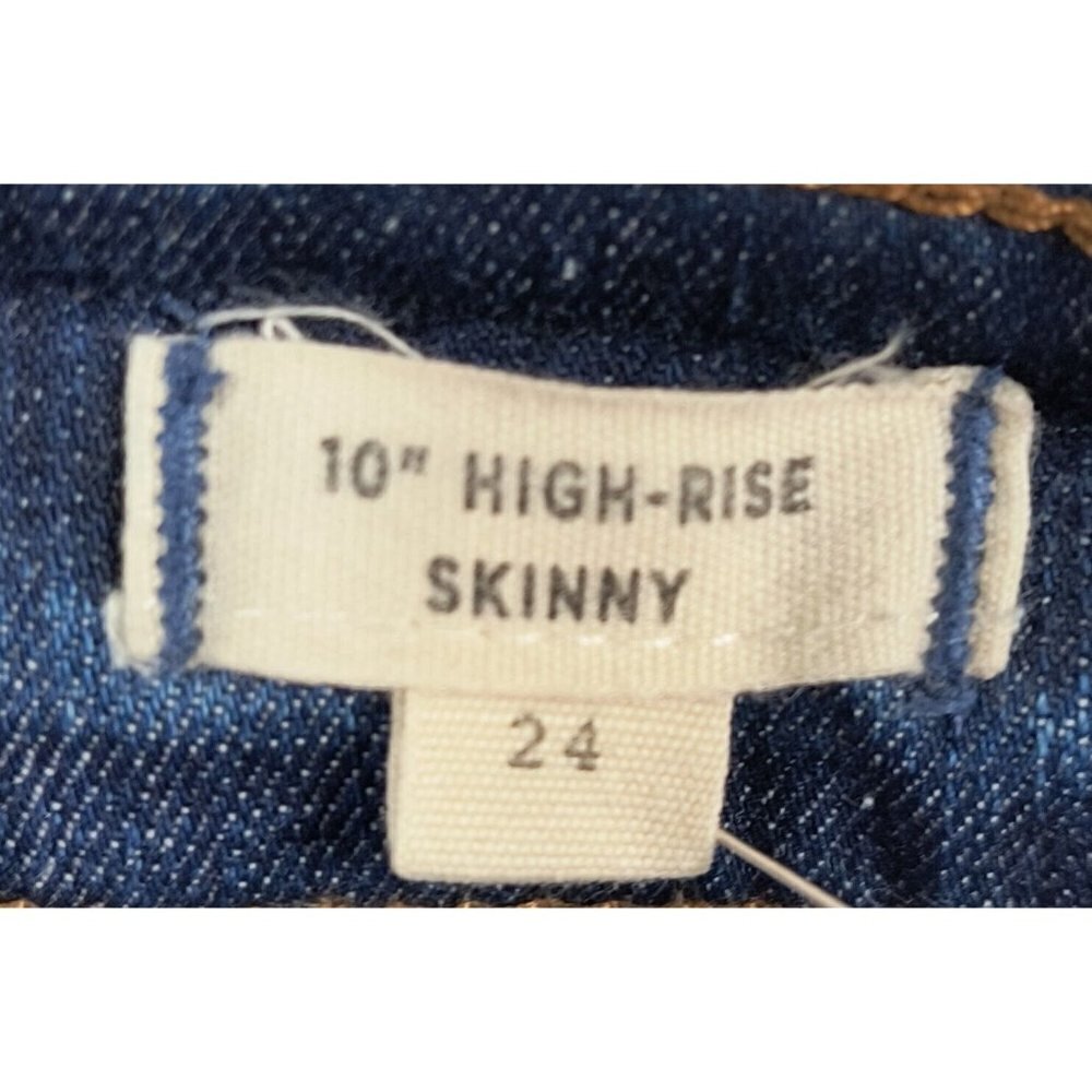 Madewell‎ 10" Mid Rise Skinny Distressed Jeans Button Fly Blue Denim 24 - Picture 11 of 13
